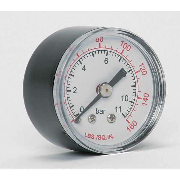 GAGE 1-1/2"0-160 1/8"BK M